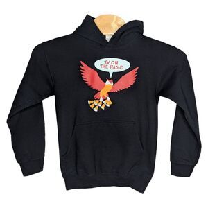 TV On The Radio Hoodie‎ Adult Small Hooded Sweatshirt Pullover Black Music Bird